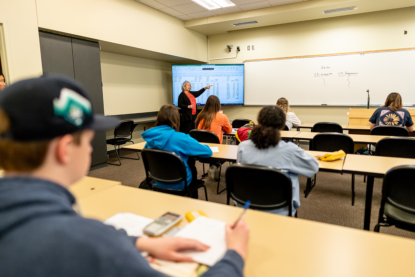 Photo of student in class