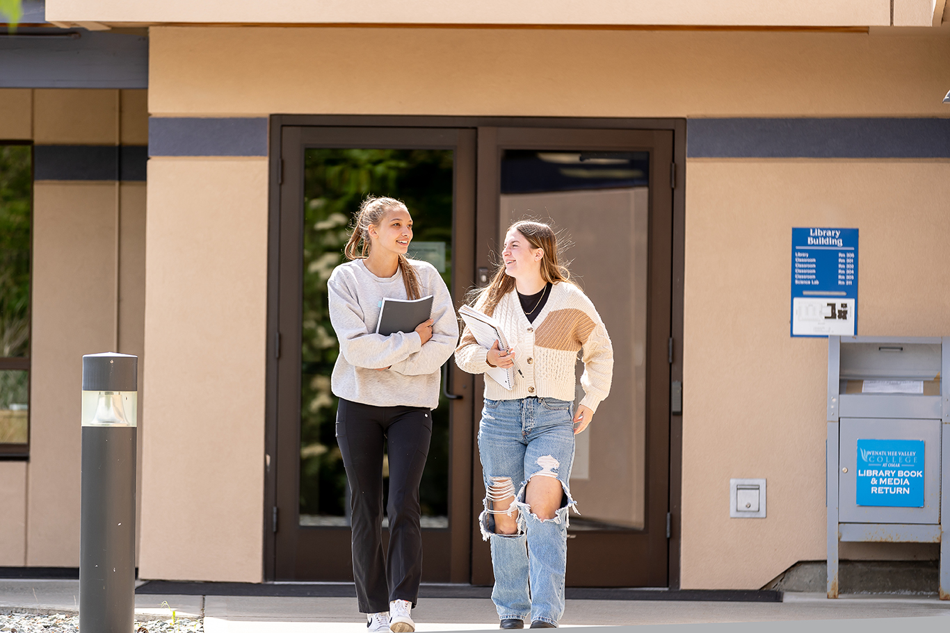 Students walking on Omak Campus