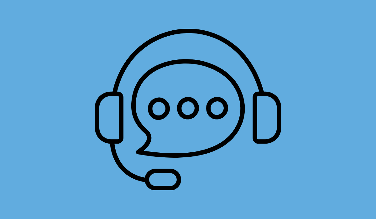 icon showing line drawing of customer service agent