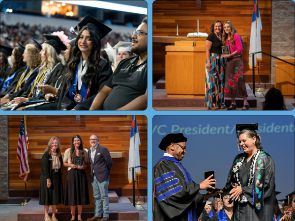 Four photos of the 2026 graduation award winners.