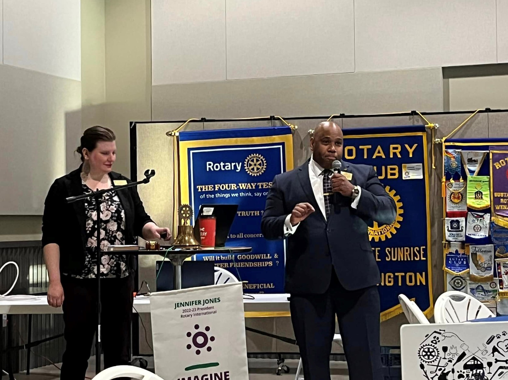 President Harrison at Sunrise Rotary